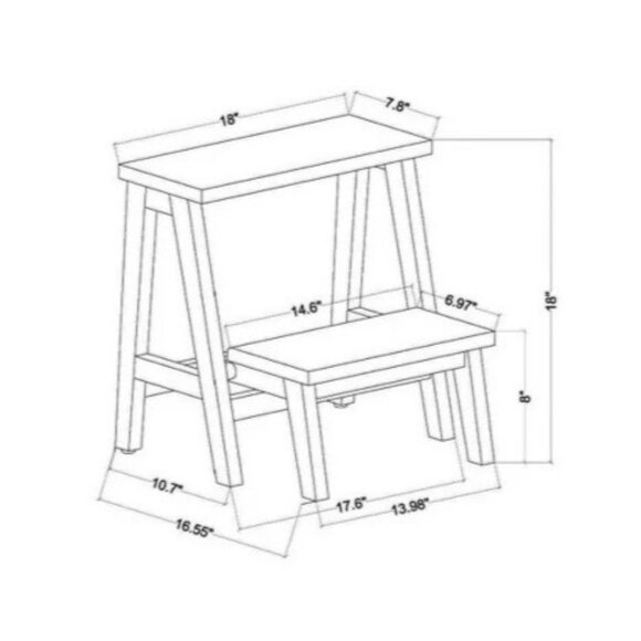 Wood Kitchen Step Stool Aged Oak - Hearth & Hand Magnolia, Target Fall 2024 - Picture 5 of 8